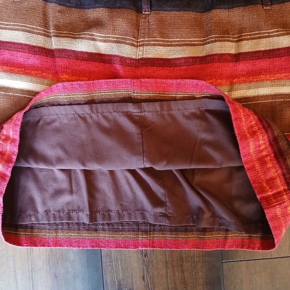 Old Navy tweed basket weave red stripe lined skirt women's size 12 - Picture 3 of 8
